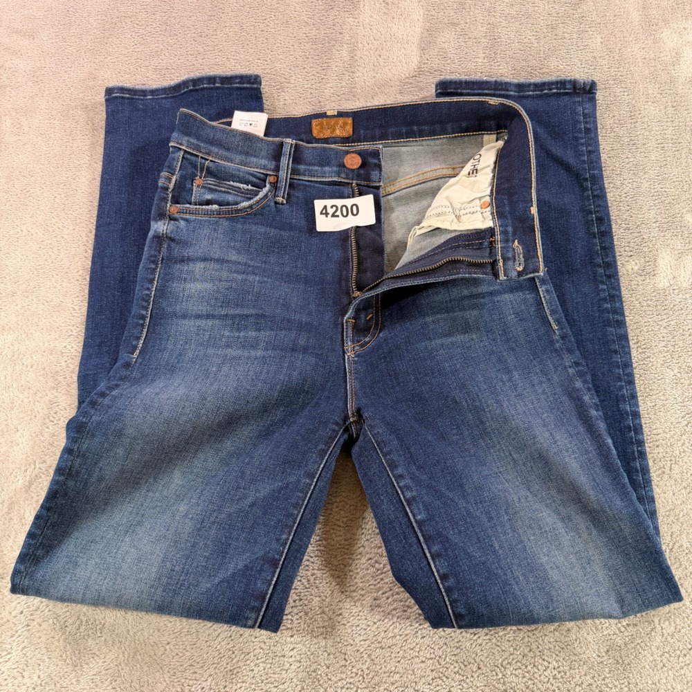 Mother The Swooner Rascal Ankle Jeans Womens 26 Blue Don't Mind Me 1136-1104